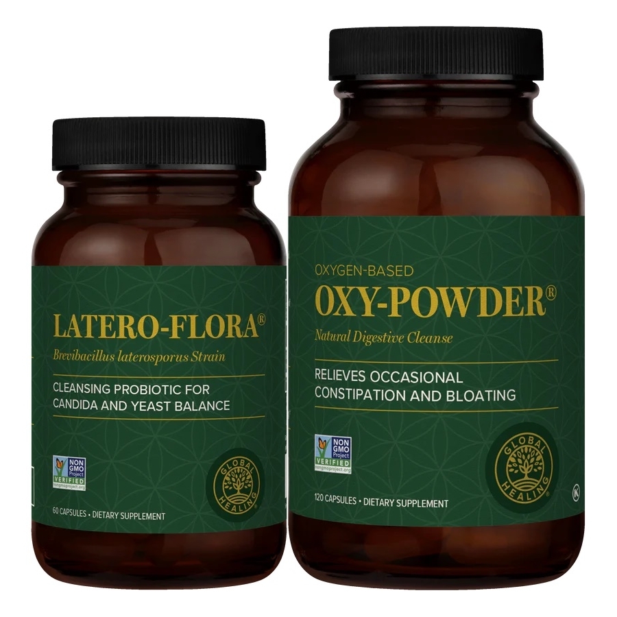 Global Healing Zestaw Oxy Powder 120 plus Latero Flora